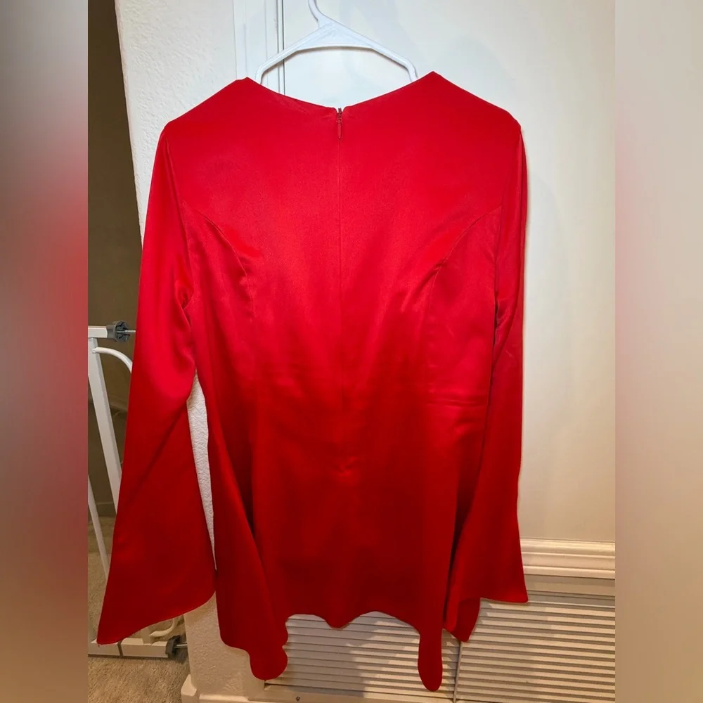 House of CB Sacha Satin Mini Dress in Red Size XL - Picture 10 of 13